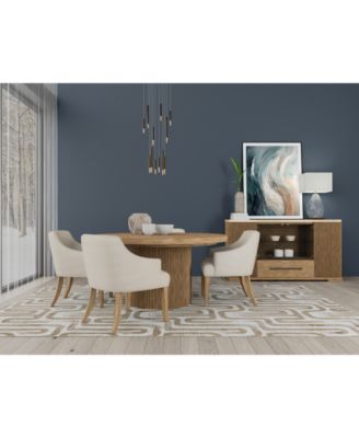 Frandlyn 6pc Dining Set (Round Dining Table + 5 Host Chairs)