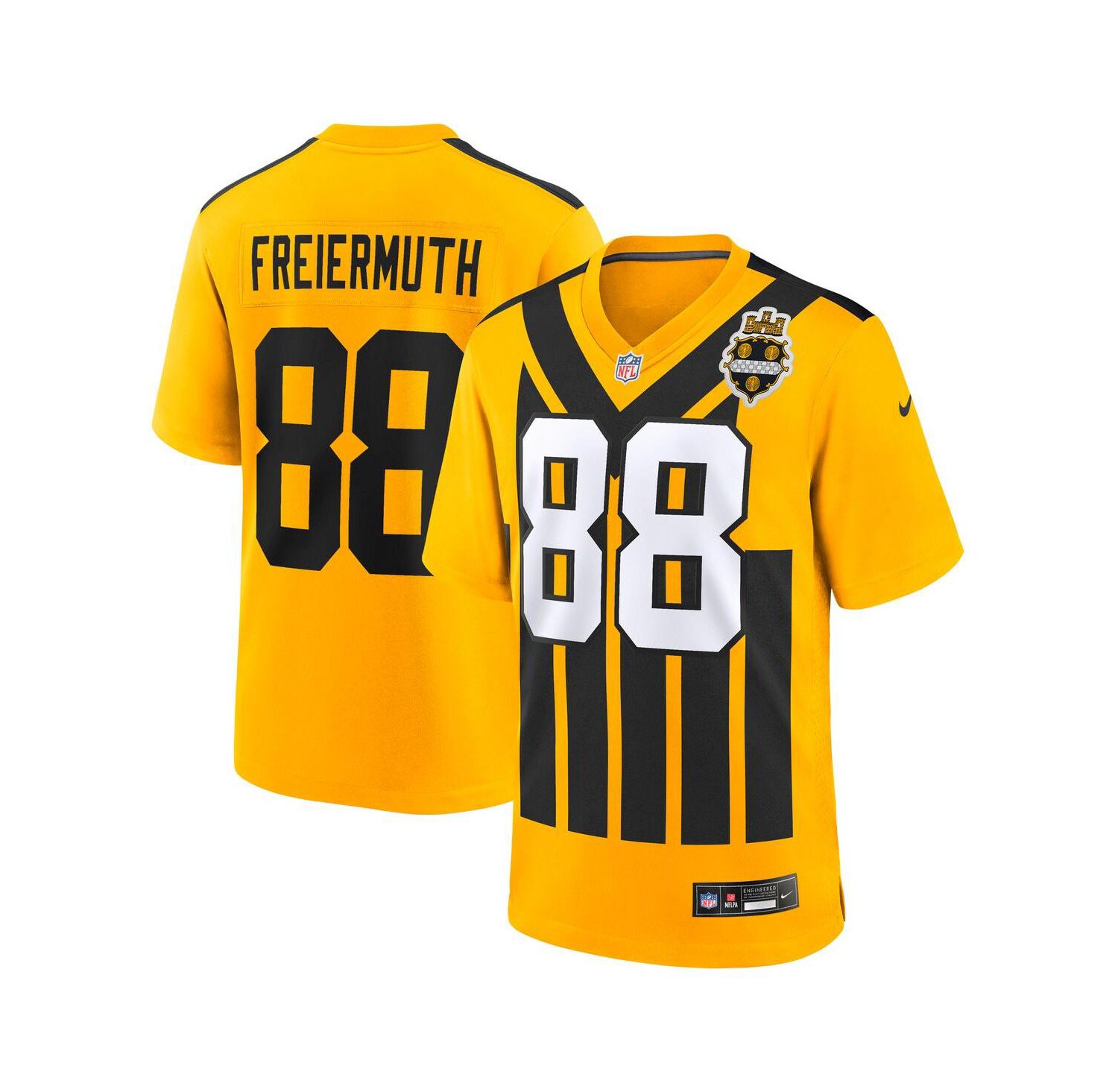 Men's Pat Freiermuth Gold Pittsburgh Steelers Alternate 1933 Throwback Game Jersey