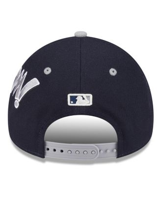 Men's Navy/Gray New York Yankees 2025 MLB Diamond Hero Edition A-Frame 9FORTY Adjustable Hat