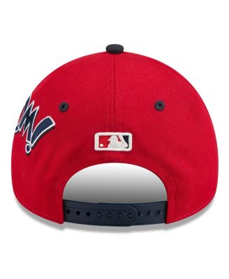 Men's Red/Navy Los Angeles Angels 2025 MLB Diamond Hero Edition A-Frame 9FORTY Adjustable Hat
