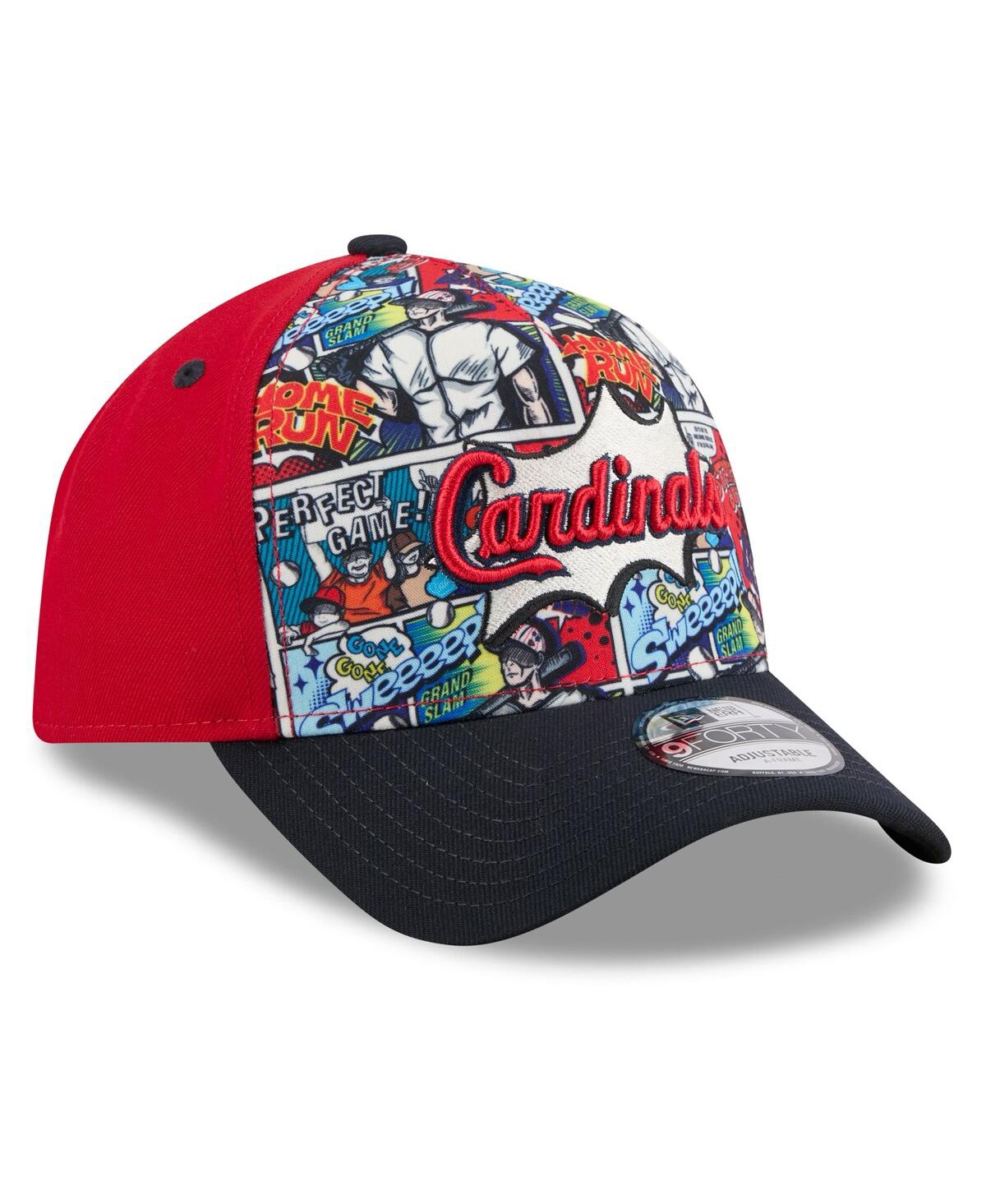 New Era Big Boys And Girls Red/navy St. Louis Cardinals 2025 Mlb Diamond Hero Edition A-frame 9forty Adjusta In Red