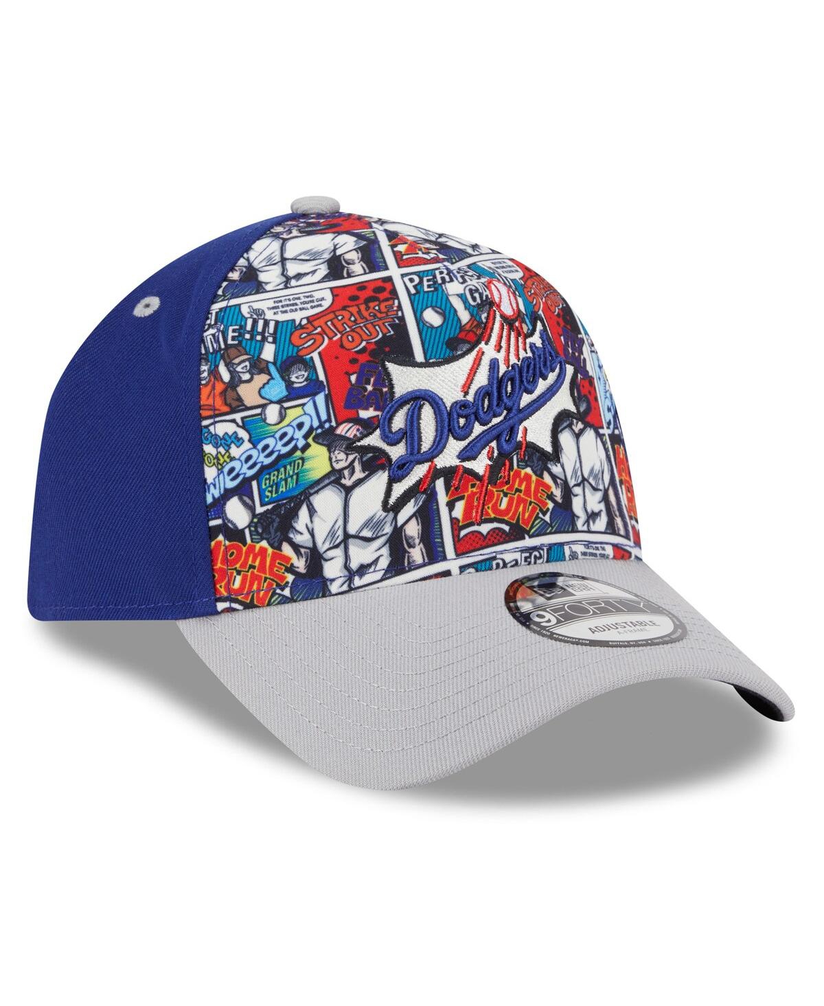 New Era Big Boys And Girls Royal/gray Los Angeles Dodgers 2025 Mlb Diamond Hero Edition A-frame 9forty Adjus In Gray