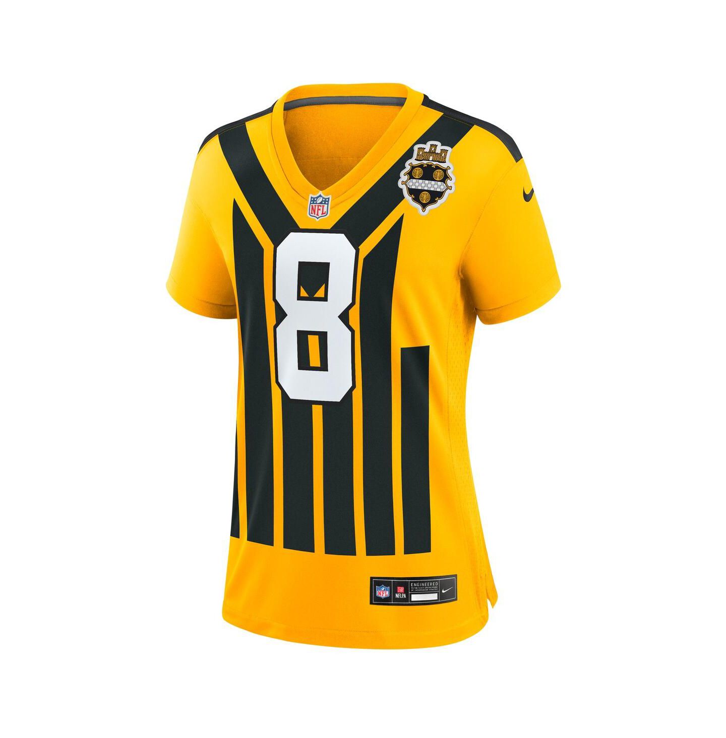 Женский топ Nike Aaron Rodgers Gold Pittsburgh Steelers Alternate 1933 Throwback Game Jersey — фото 2