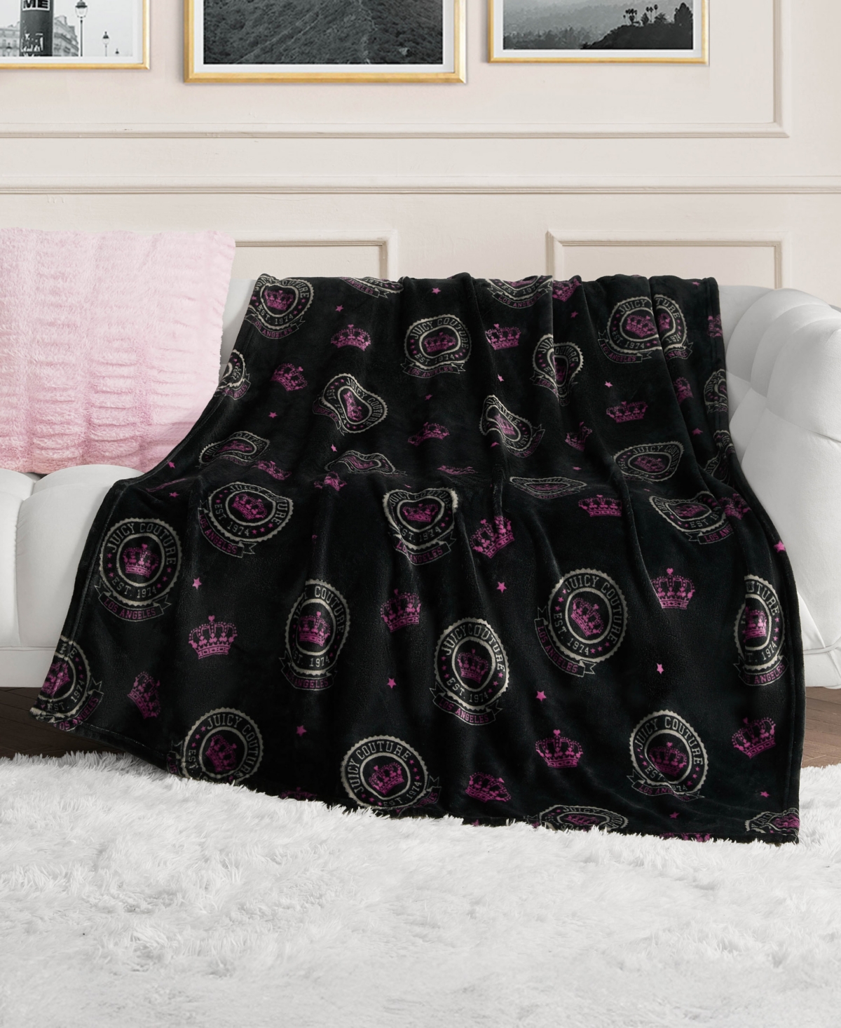 Juicy Couture Plush Throw, 50" X 70"