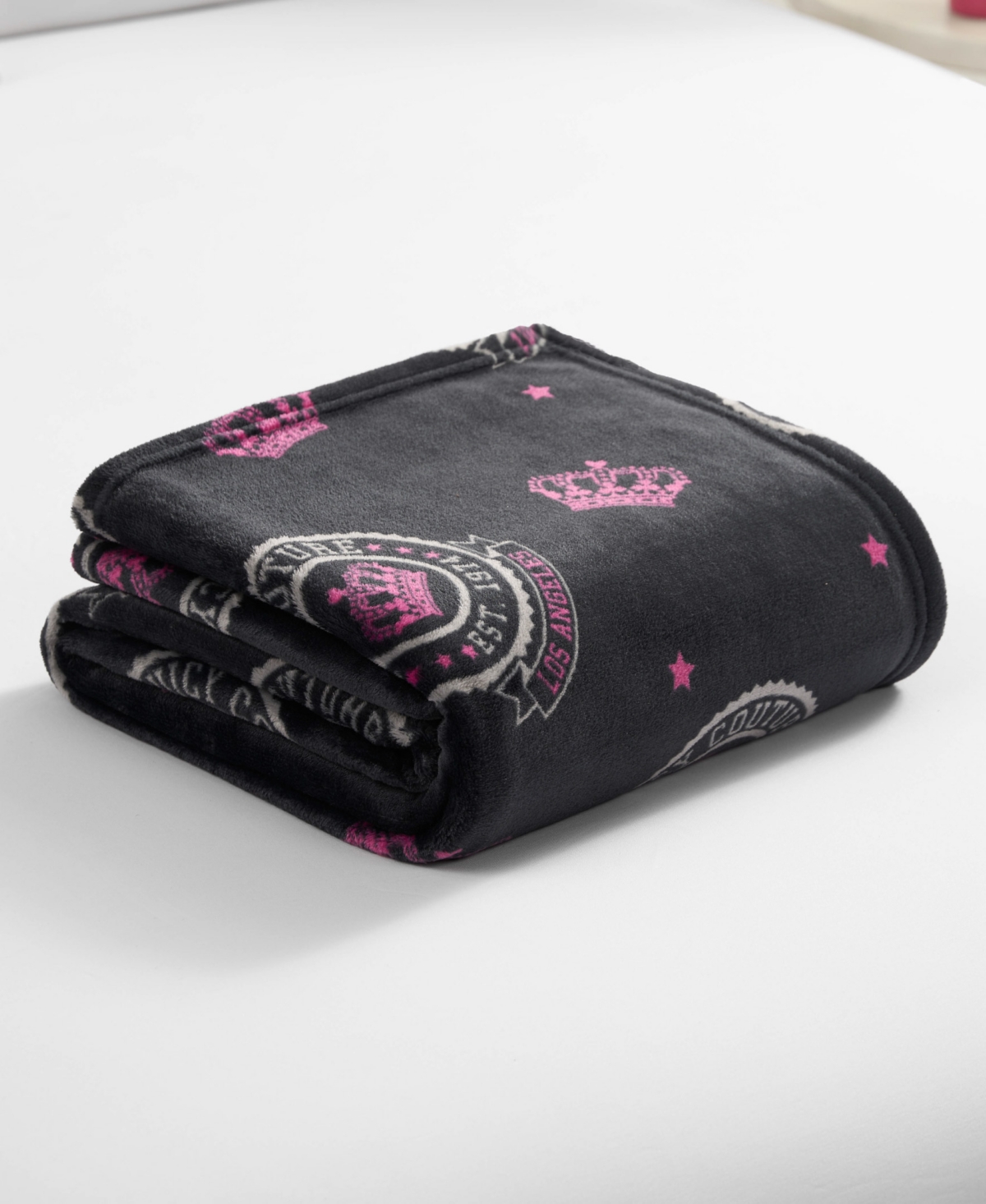 Juicy Couture Plush Throw, 50" X 70"