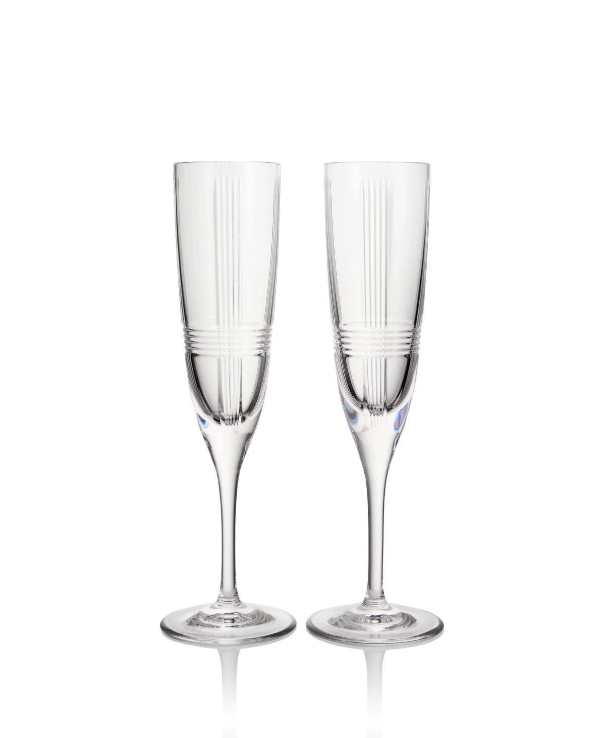 Marquis By Waterford Vector Flutes, Set Of 2 In Transparent