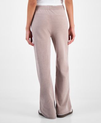 Juniors' Chenille Wide-Leg Knit Pants
