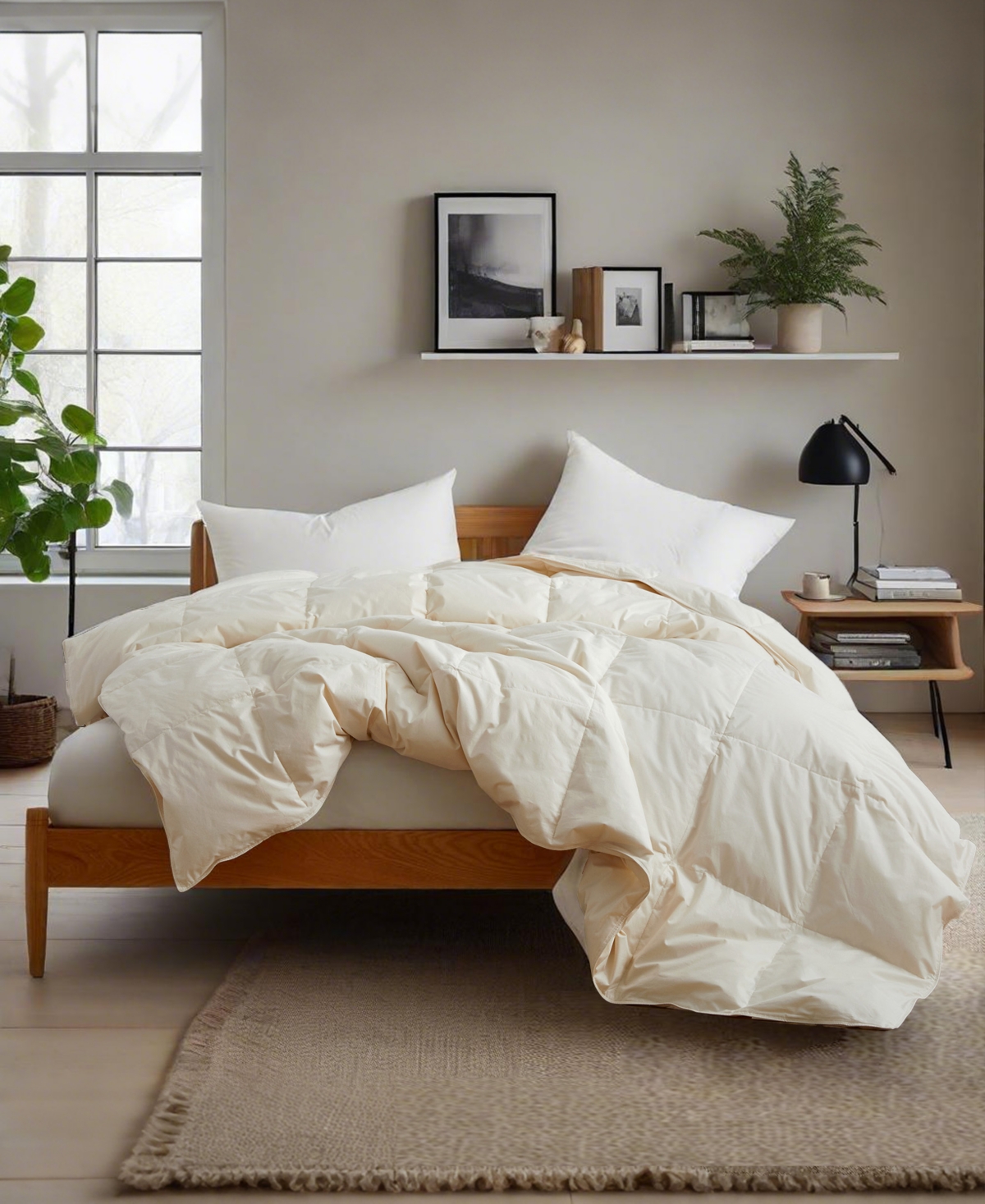 Unikome Lightweight Cotton Goose Down Fiber Comforter