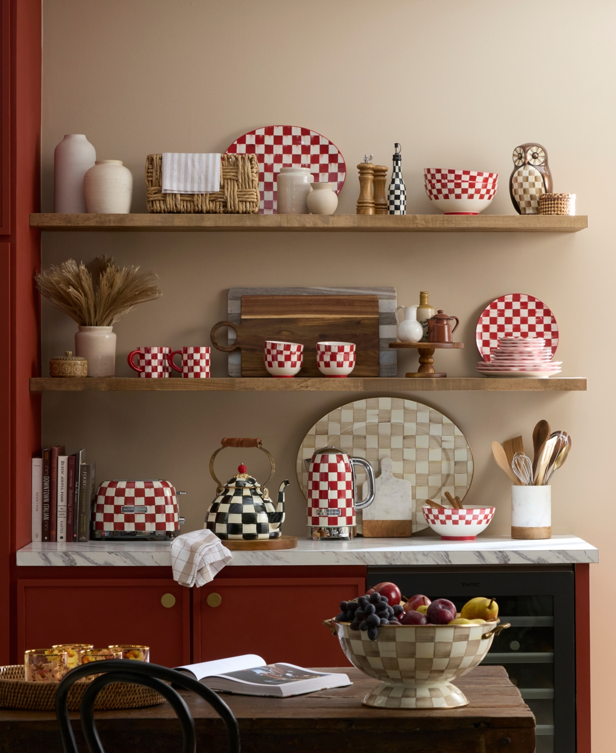 MacKenzie-Childs Cherry Check 2-Slice Toaster