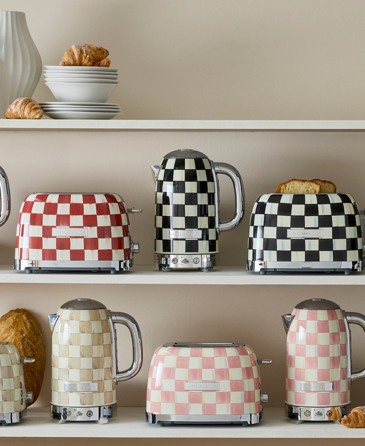 MacKenzie-Childs Courtly Check Electric Kettle