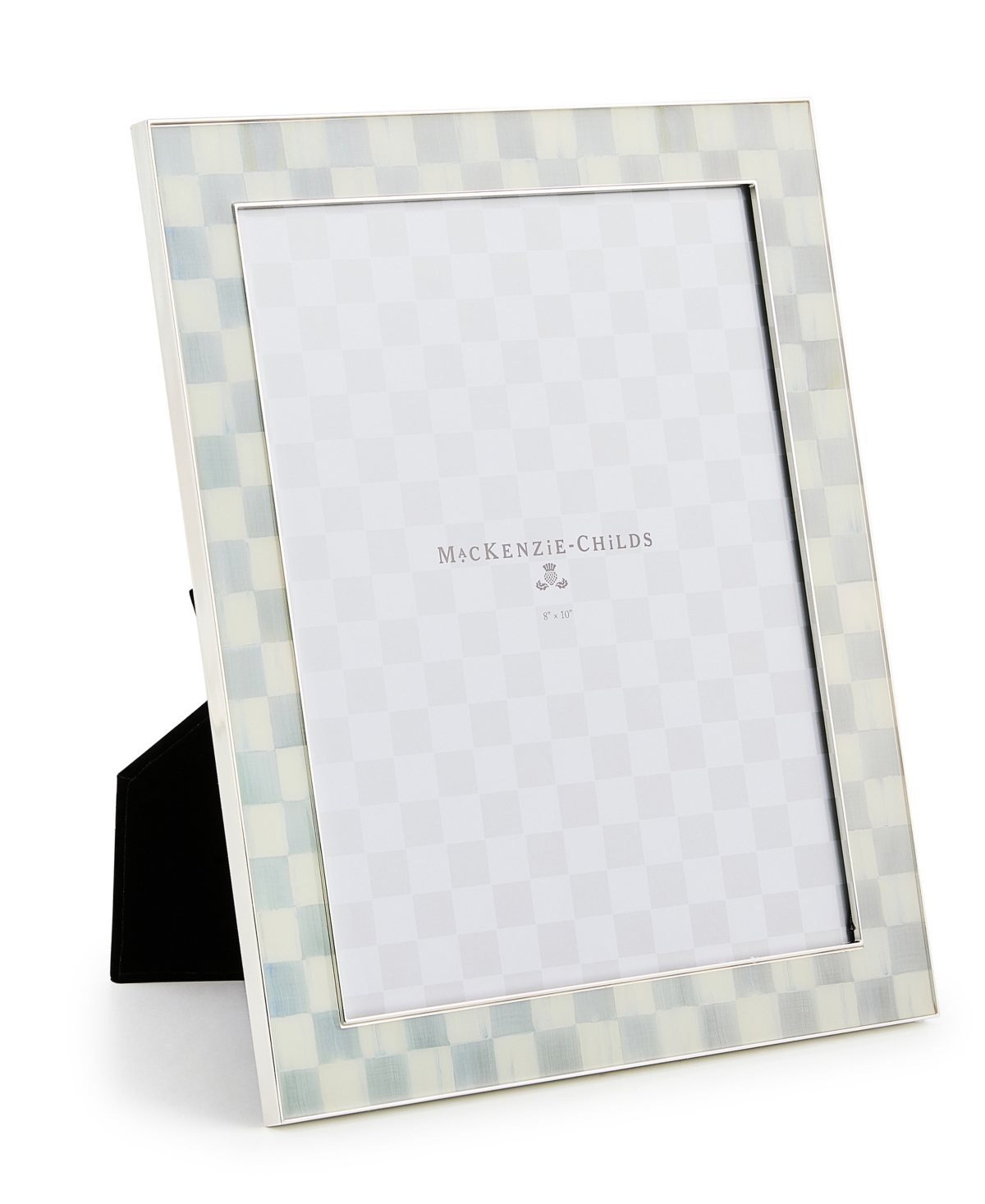Mackenzie-childs Sterling Check Silver Plated Frame, 8" X 10" In Multi