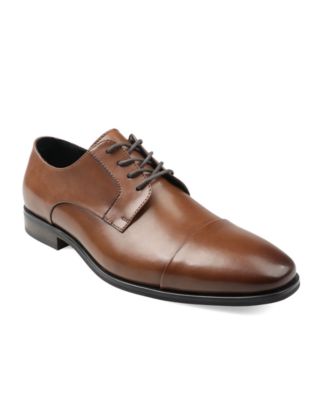 Alfani - Men's Jovann Genuine Leather Round Toe Lace Up Dress Shoes