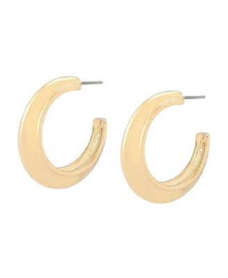 Gold Boho Chubby Hoop Earrings