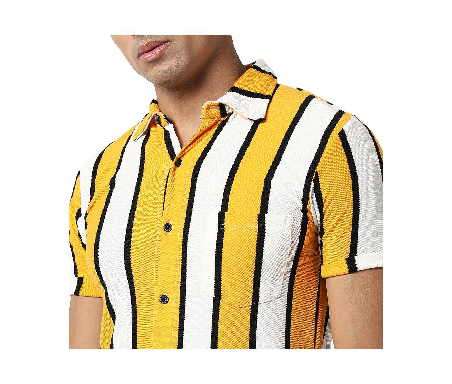 Мужская рубашка Cahoot Dramatic Striped, цвет: Жёлтый — фото 3