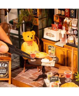 3D Puzzles Miniature House Kit Tipsy Restaurant DIY Birthday Gifts Valentine's Day Birthday Gifts, Multicolored, 2.72"2.72"5.71