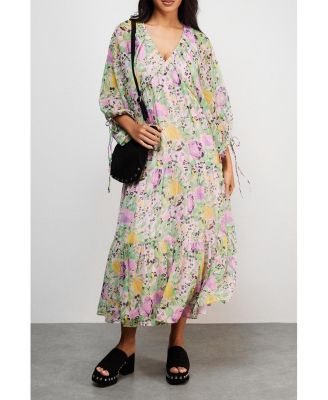 Women's Chiffon Batwing Midi Dress