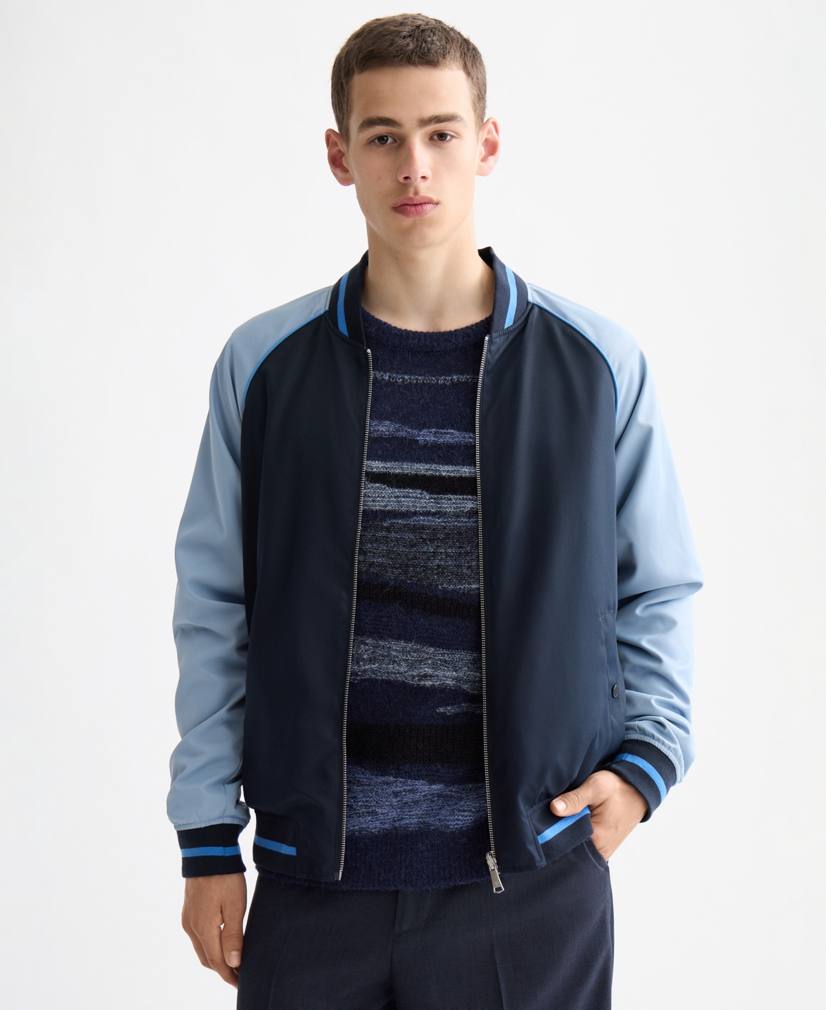 Scotch & Soda Men's Reversible Bomber Jacket