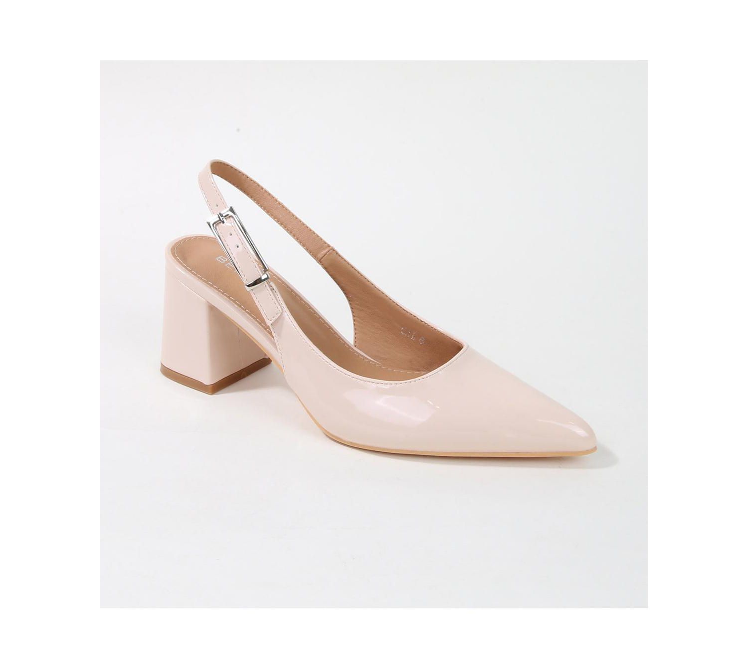 Cai Patent Block Heel Slingback