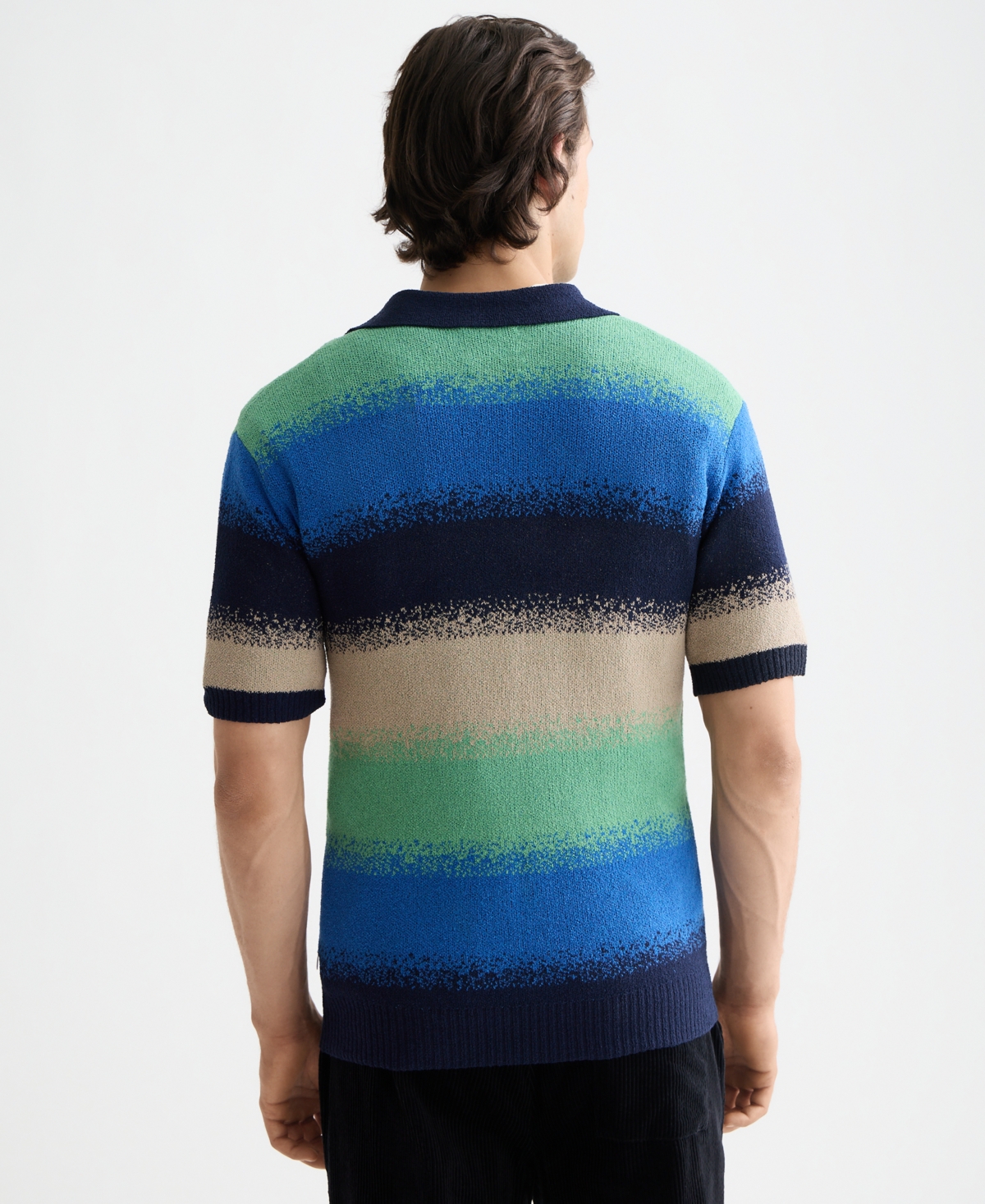 Scotch & Soda Men's Relaxed Fit Short Sleeve Striped Polo Shirt In Multi