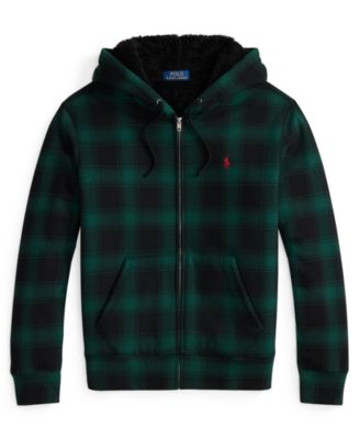 Men's Plaid Fleece Full-Zip Hoodie