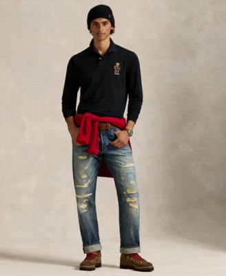 Men's Classic Fit Polo Bear Long-Sleeve Polo Shirt