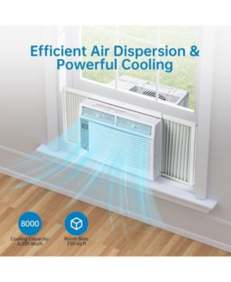 6,000 BTU Energy Saving Window Air Conditioner - WiFi Smart Controls, Dehumidifier & Fan Modes, Quiet 50dB Operation, Cools 250 Sq. Ft