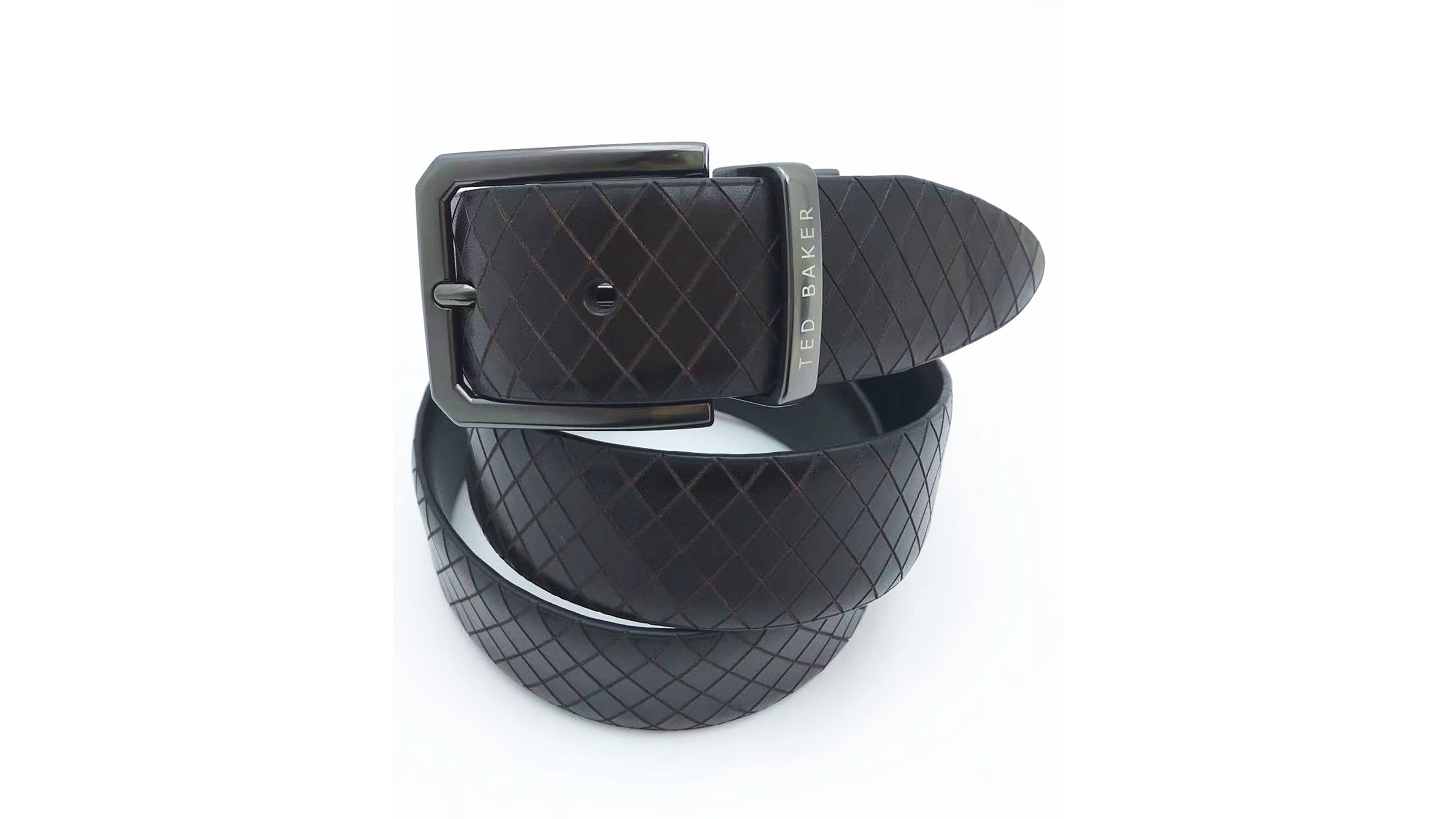 Ted Baker Men's Embossed Reversible Leather Belt