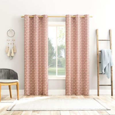 Trinity Tonal Floral Semi-Sheer Grommet Curtain Panel