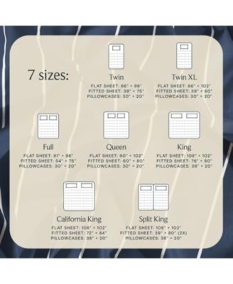 LuxClub 3-PC Striped Silky Soft Cooling Deep Pocket Sheet Set, Twin