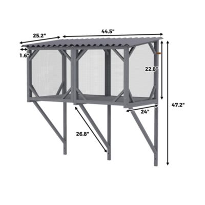 Wooden Cat Window Perch for Large Indoor Cats