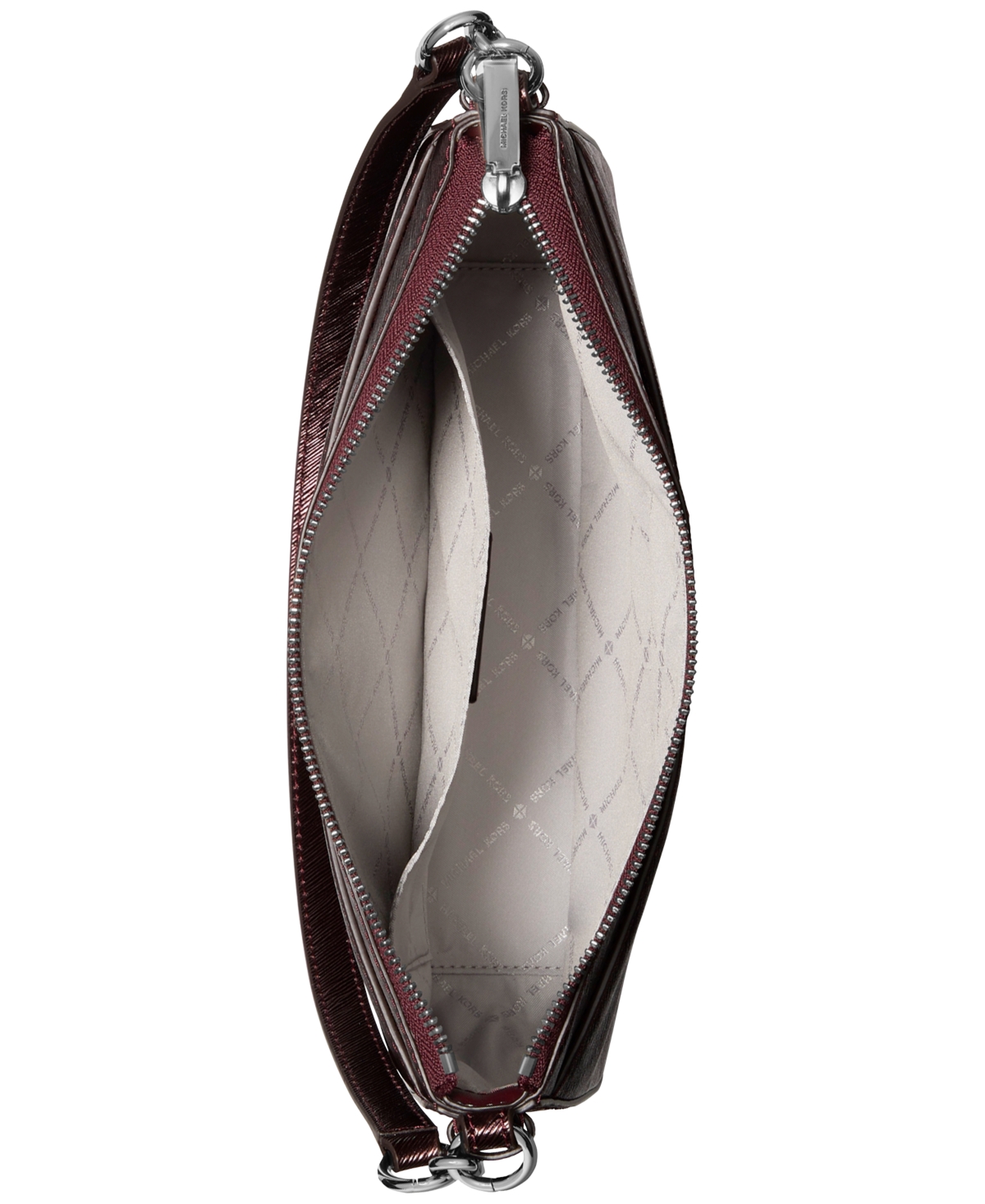 Michael Kors Jet Set Medium Top Zip Crossbody In Burgundy