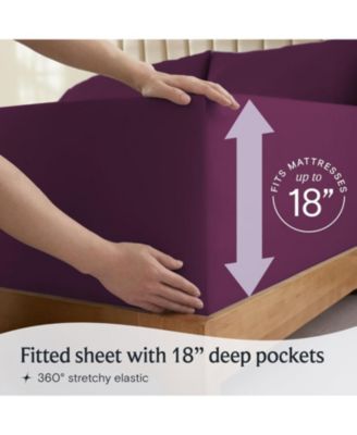 4-PC Silky Soft Cooling Deep Pocket Sheet Set, King