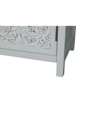 60" White Accent Storage Cabinet with 4 Doors