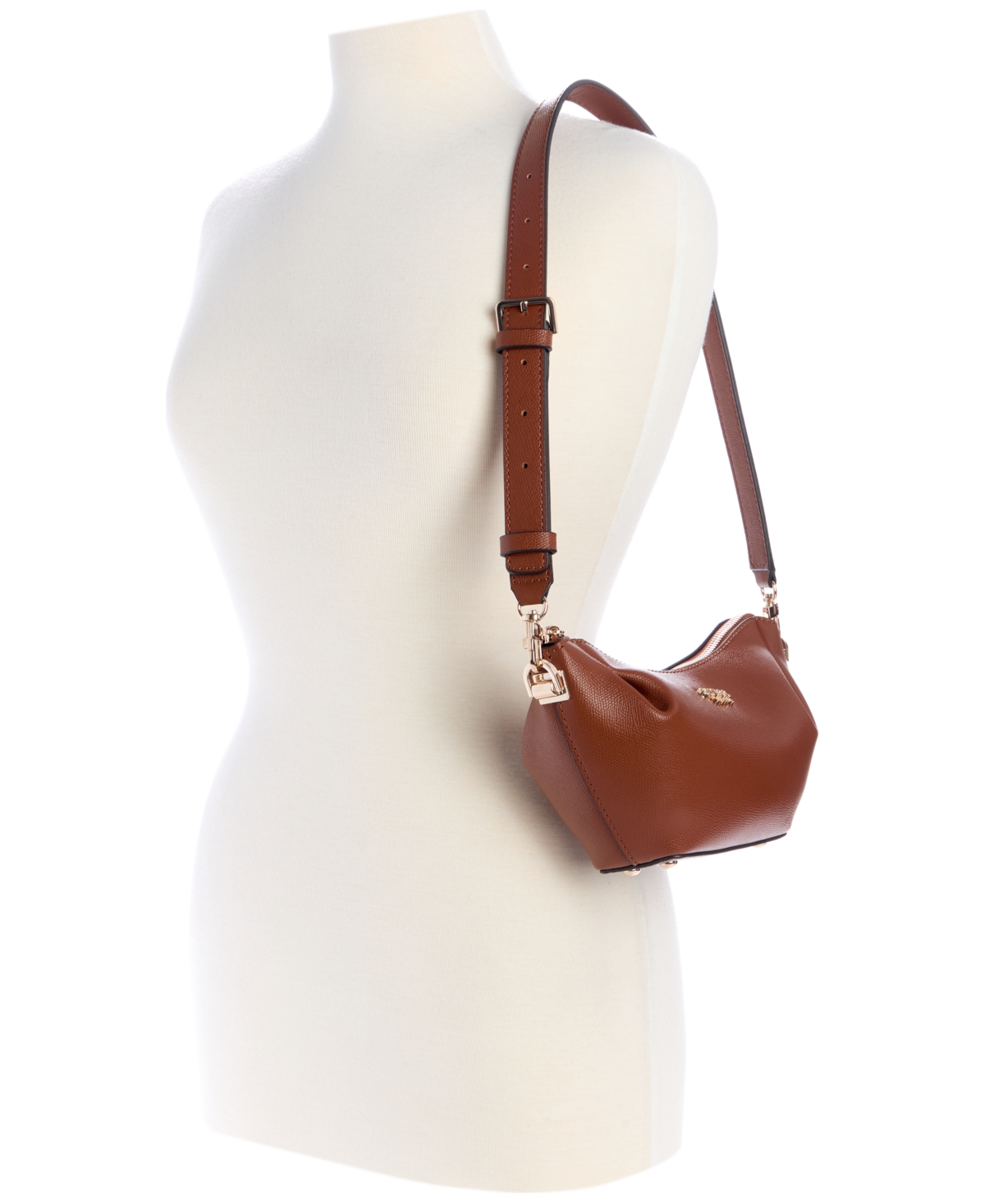 Guess Women's Amorette Top Zip Shoulder Bag In Brown