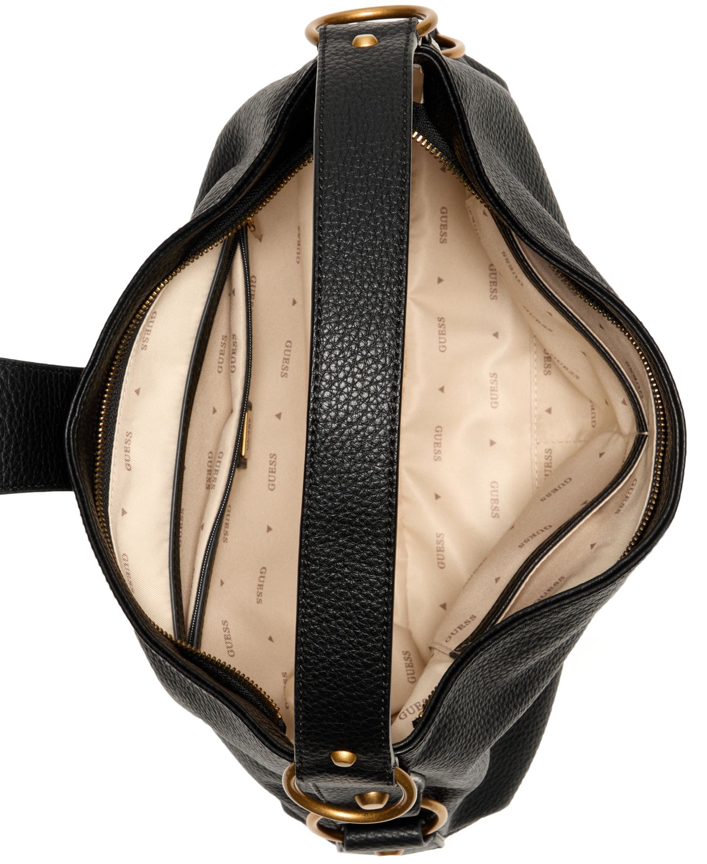 Женская сумка GUESS Camden Large Shoulder Handbag, цвет: Чёрный — фото 4