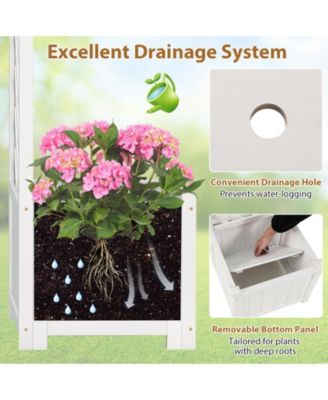 Garden Arbor w/ Planter Wooden Planter Arch w/ Trellis