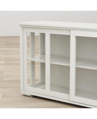 Kitchen Storage Cabinet with Glass Door for Pantry or Dining Room