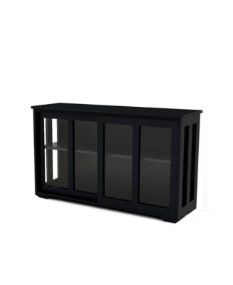 Kitchen Storage Cabinet with Glass Door for Pantry or Dining Room