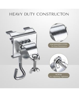 2 Pack Portable Deck Umbrella Mount Clamp Stand Holder for Outdoor Balcony Railing Bench Fence Mobile Cart