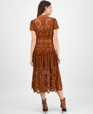 Women's Jolene Collared Lace Midi Dress