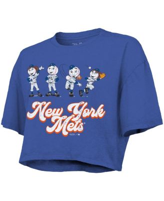 Women's Royal New York Mets Boxy Crop T-Shirt
