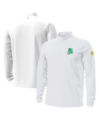 Under Armour - Men's White Notre Dame Fighting Irish All Fight Motion Quarter-Zip Sweatshirt