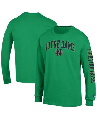 Champion - Men's Kelly Green Notre Dame Fighting Irish Arch Over Logo 2-Hit Long Sleeve T-Shirt
