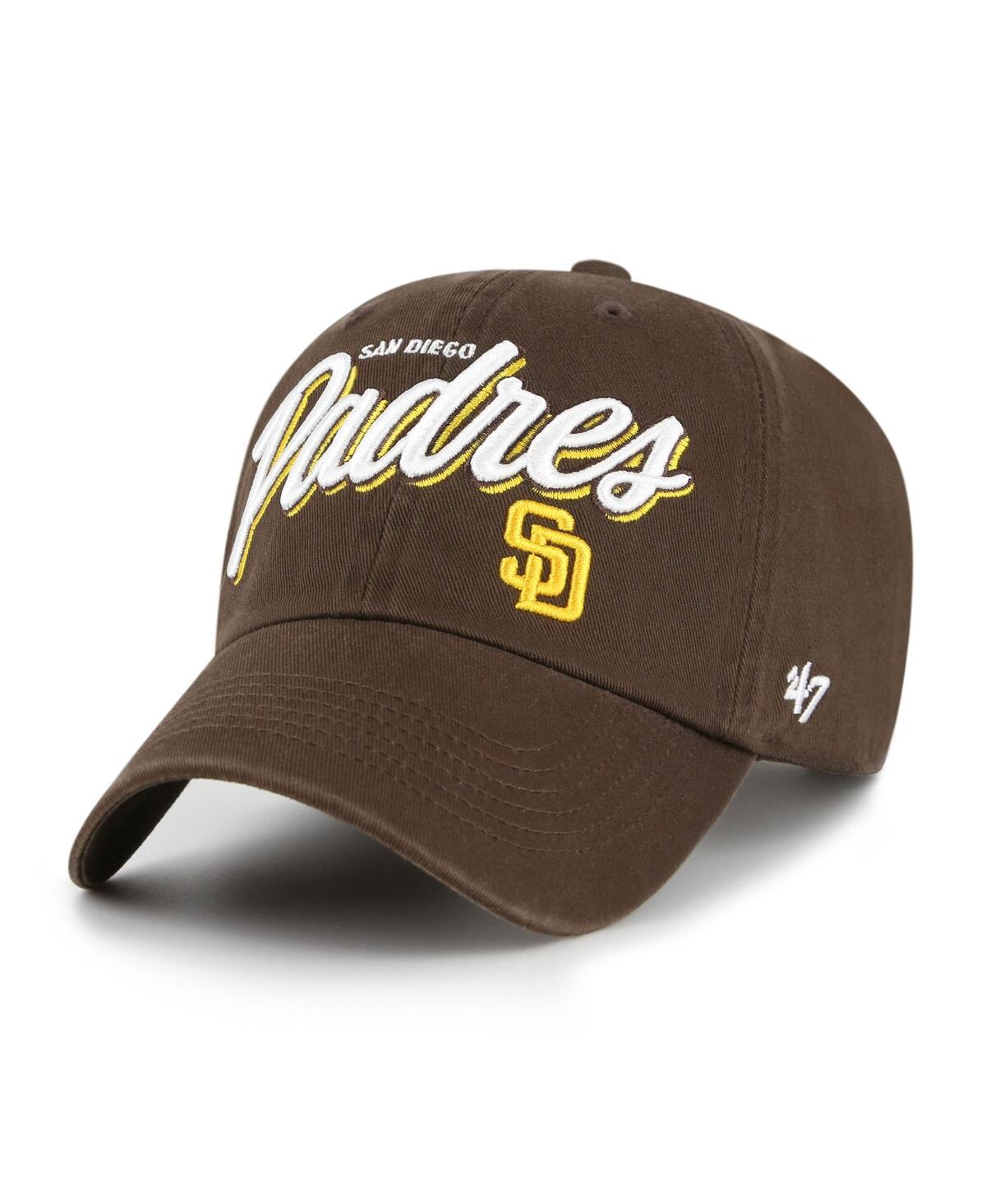 47 Brand Women's Brown San Diego Padres Ariana Clean Up Adjustable Hat In Brown