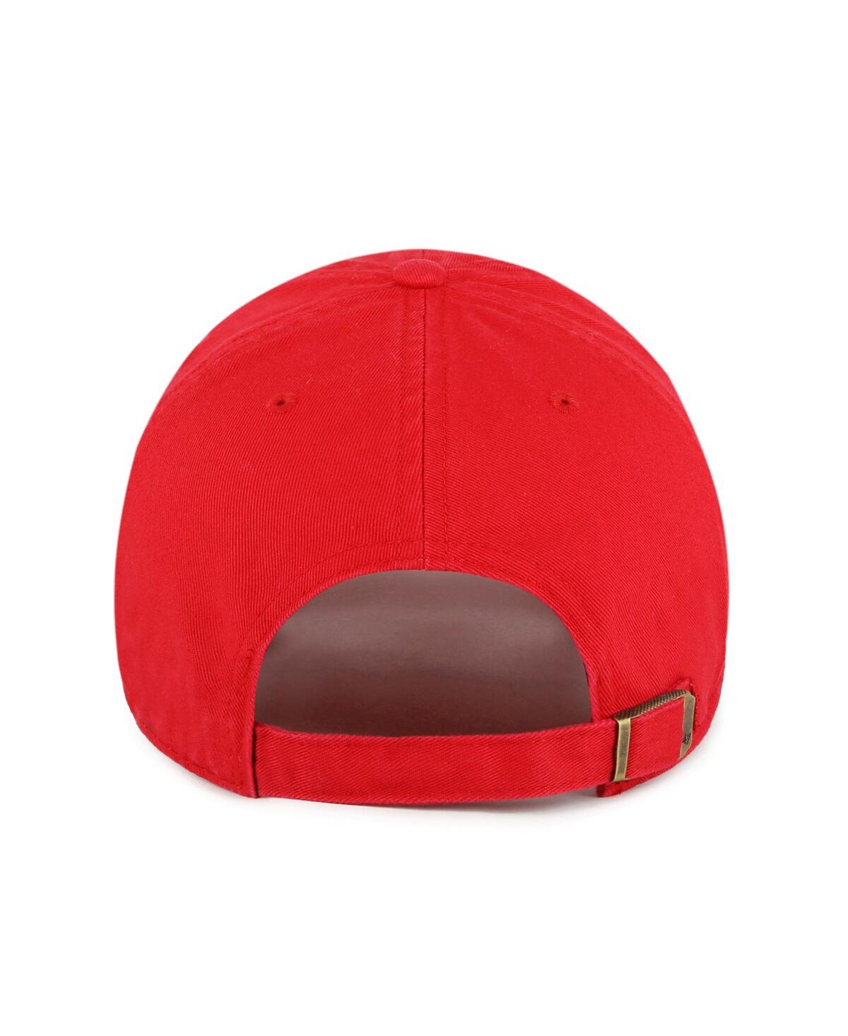 47 Brand Women's Red Los Angeles Angels Ariana Clean Up Adjustable Hat In Red