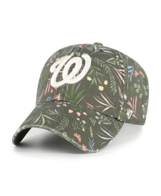 '47 Brand - Women's Olive Washington Nationals Moss Verbena Clean Up Adjustable Hat