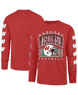 '47 Brand - Men's Red Wisconsin Badgers Go Big Long Sleeve T-Shirt
