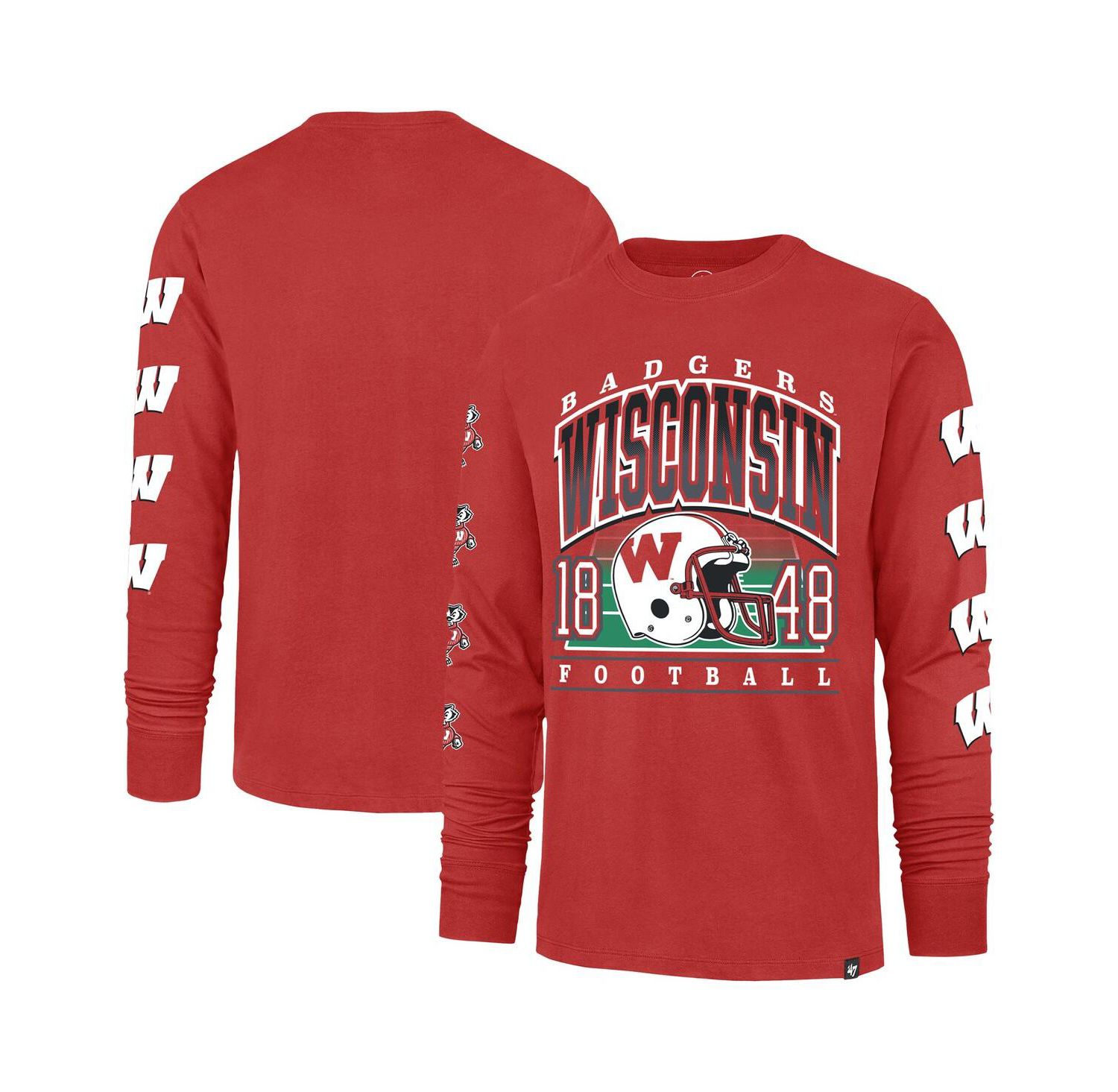 Men's Red Wisconsin Badgers Go Big Long Sleeve T-Shirt