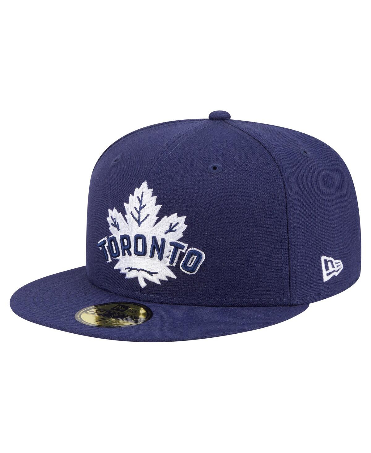 New Era Men's Navy Toronto Maple Leaf's Deceptor 59fifty Fitted Hat In Blue
