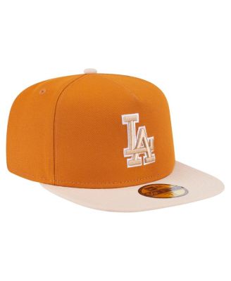 Men's Orange/Light Beige Los Angeles Dodgers Two-Tone Color Pack A-Frame 59FIFTY Fitted Hat